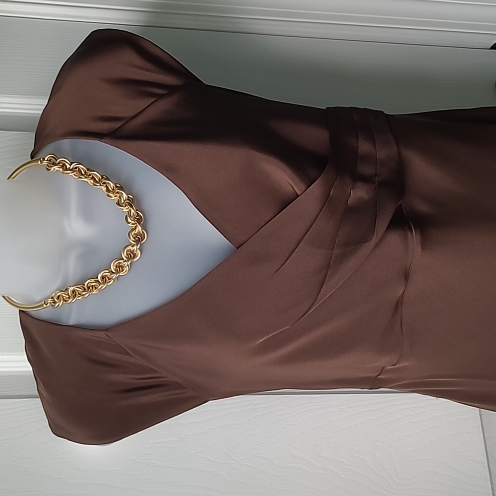 JCREW Silk Evening Dress | Coffee Brown| NWOT | Size 14